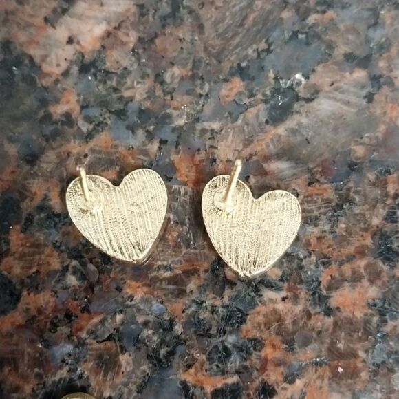 PATRIOTIC  Heart "LOVE" EARRINGS AND Dainty Bracelet/ Anklet...NEW - Picture 2 of 7